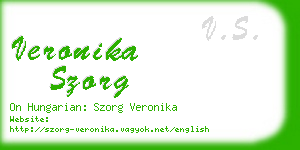 veronika szorg business card